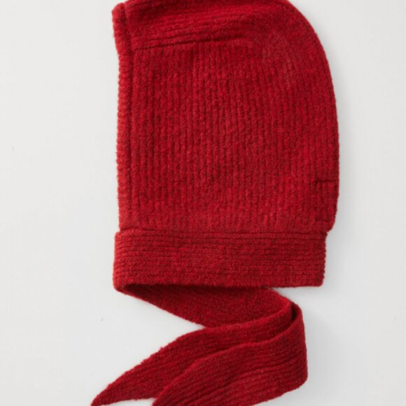 FREE PEOPLE Balabonnet Knit Bonnet Hat Red One Size NWT - Picture 2 of 5